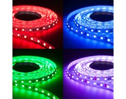Taśma LED RGB, zasilacz, sterownik, pilot. 300LED full kolor