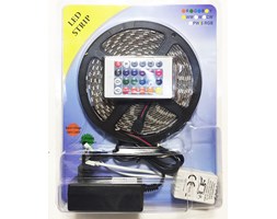 Taśma LED RGB, zasilacz, sterownik, pilot. 300LED full kolor