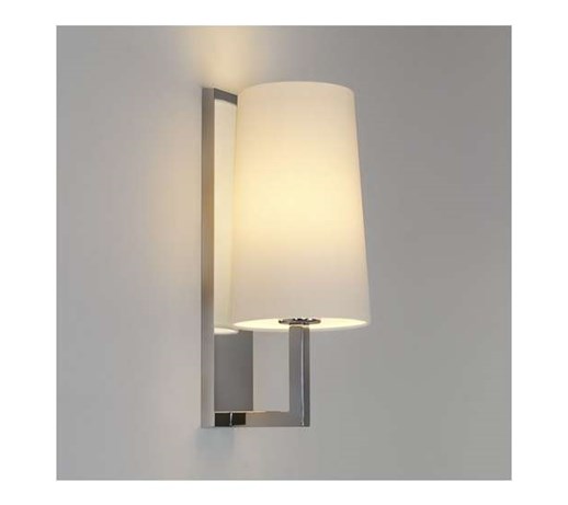 Kinkiet LAMPA ścienna RIVA 350 + CONE 240 GLASS 0988 + 4083 Astro abażurowa OPRAWA łazienkowa IP44 chrom biała