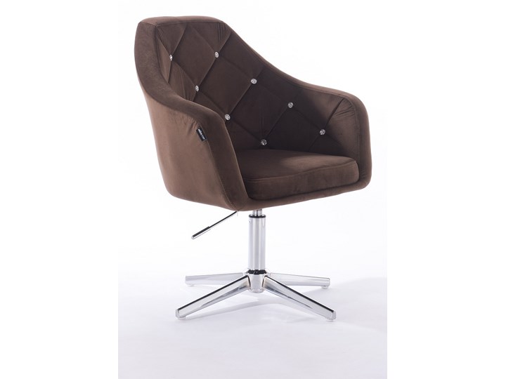 FOTEL HR830CROSS BRĄZOWY WELUR