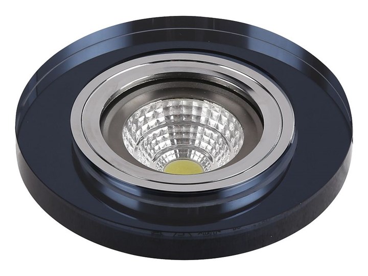 Nowoczesna Lampa Halogen BAN BLACK Czarna Szklana Oprawa Sufitowa Jednopunktowe Oczko do Zabudowy