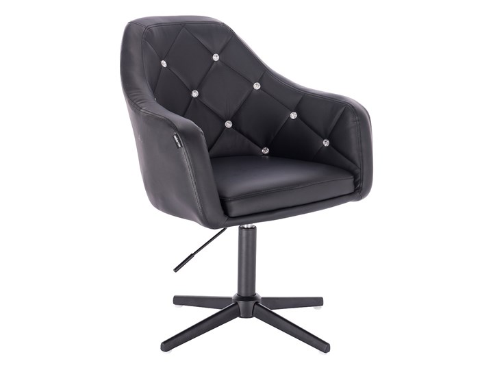 FOTEL HR830 CZARNA SKÓRA CROSS CZARNY MAT