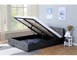 ŁÓŻKO TAPICEROWANE DO SYPIALNI 130X200 1294G WELUR POPIEL
