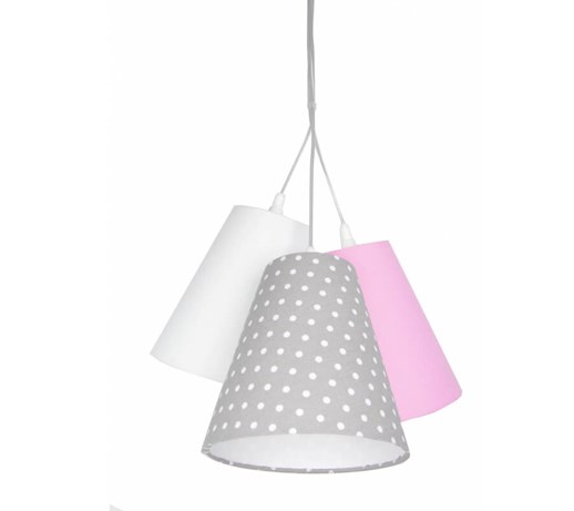 Lampa wisząca dzwoneczki w kropeczki Pink