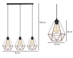 Nowoczesna Lampa Loft Wisząca Retro Metal Styl nowoczesny