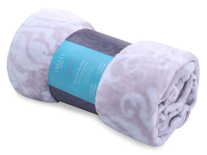 AmeliaHome - Koc Cuddle - Decor - Szaro-Niebieski
