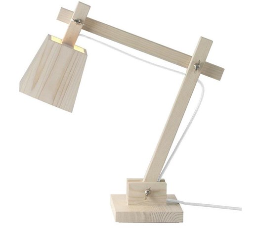 WOOD LAMP-Lampa Biurowa Drewno Wys.50cm