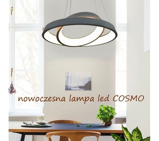 MCODO :: Ultranowoczesna lampa wisząca LED Orbit RP2 z podwójnym ringiem barwa ciepła 3000K