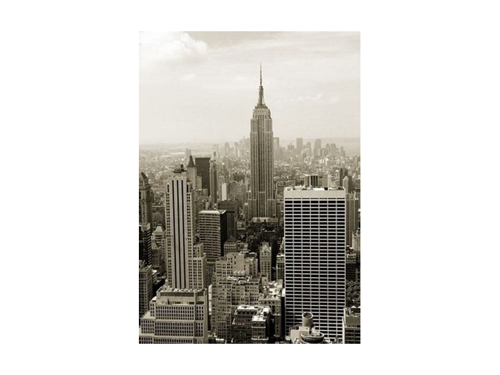 Nowy Jork. Manhattan panorama w sepii - fototapeta