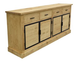 Drewniana Komoda Industrial 1 Wysokość 90 cm Drewno Głębokość 50 cm Drewno Szerokość 200 cm Styl Industrialny