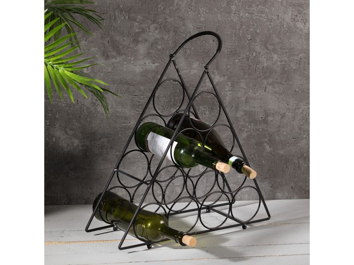 Dekoria Stojak na wino Black Wine Wys. 54cm, 48 × 16 × 54 cm