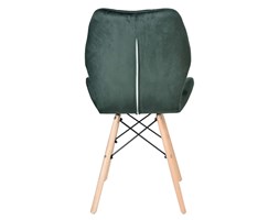 Krzesło Rennes Velvet Aksamitne Ciemnozielone Szerokość 49 cm Metal Wysokość 41 cm Wysokość 85 cm Tkanina Drewno Głębokość 40 cm
