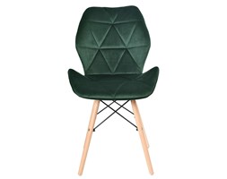 Krzesło Rennes Velvet Aksamitne Ciemnozielone Szerokość 49 cm Metal Wysokość 41 cm Wysokość 85 cm Tkanina Drewno Głębokość 40 cm