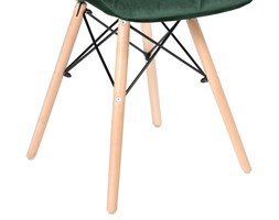 Krzesło Rennes Velvet Aksamitne Ciemnozielone Szerokość 49 cm Metal Wysokość 41 cm Wysokość 85 cm Tkanina Drewno Głębokość 40 cm