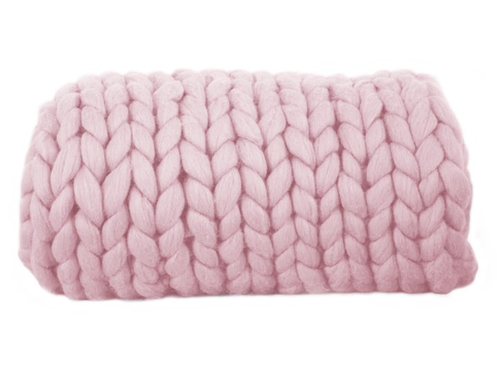 Pled z wełny czesankowej Woolsheep Blush