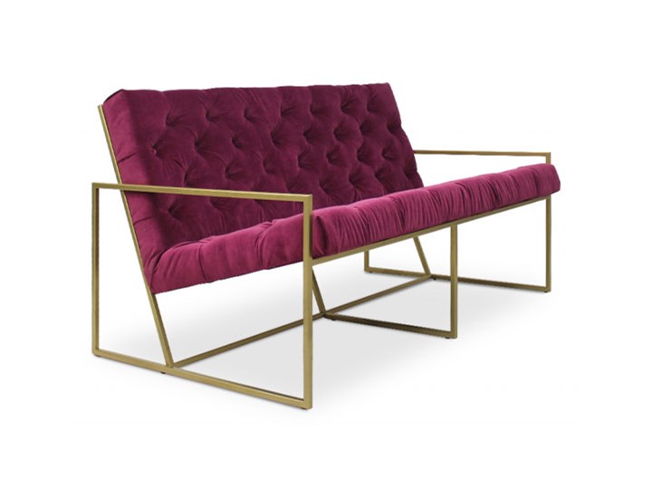 Sofa Pedro pikowana czarny mat