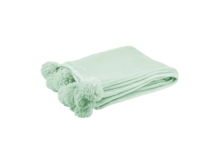 Koc Pompom 130x170 cm jasnozielony