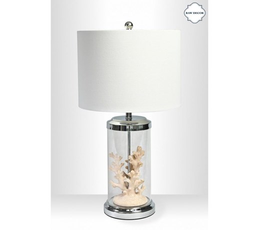 Lampa stołowa, szklana - CORAL