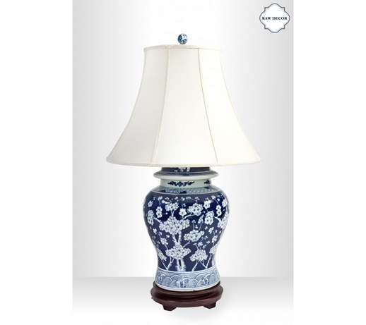Lampa stołowa, ceramiczna - CHERRY BLOSSOM