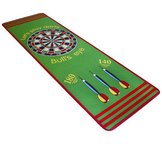 vidaXL Dywanik z tarczą do dart 79x237 cm zielony i czerwony