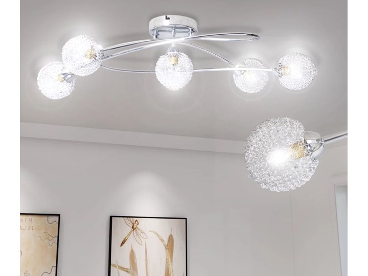 vidaXL Lampa sufitowa z drucianym abażurem, 5 x G9 żarówka
