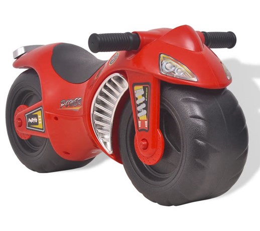 vidaXL Motocykl - jeździk, plastikowy, czerwony
