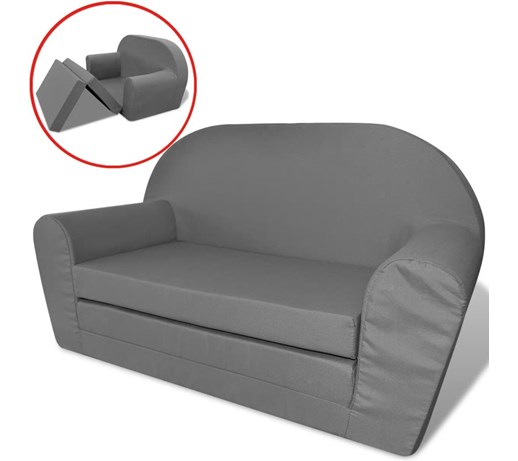 vidaXL Sofa amerykanka dziecięca szara