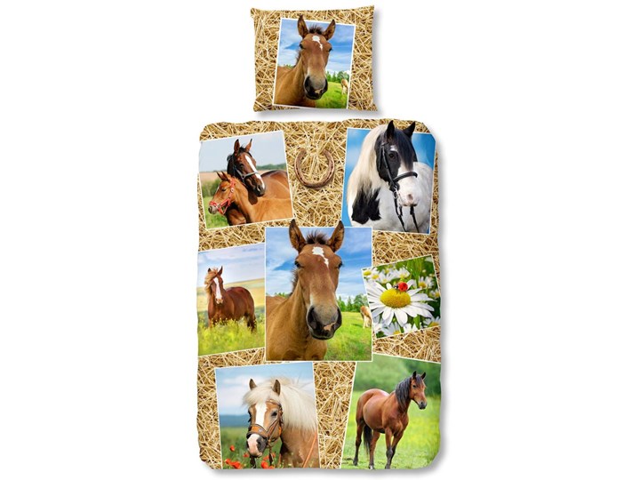 Good Morning Zestaw pościeli 5752-P HORSES 140 x 200/220 cm, wielokolorowy