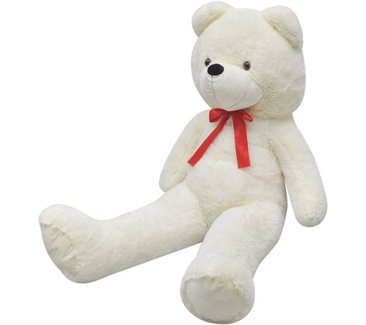 vidaXL Miękki, pluszowy, biały miś XXL 150 cm