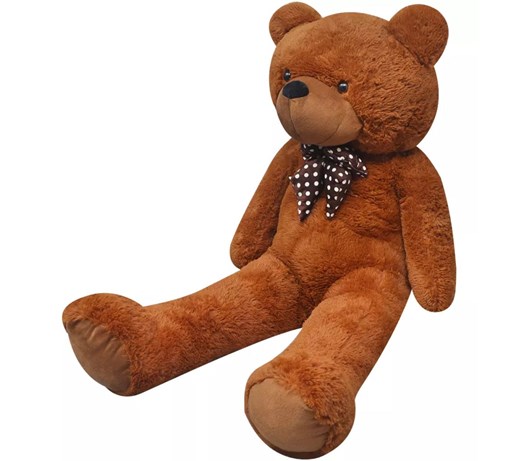 vidaXL Miękki, pluszowy, brązowy miś XXL 175 cm