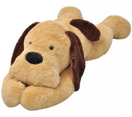 vidaXL Pluszowy piesek przytulanka 120 cm, brązowy