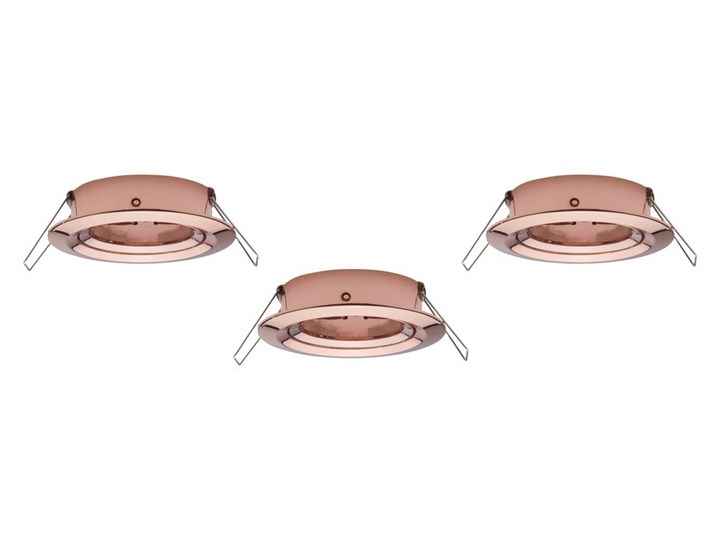 Paulmann 93646 - ZESTAW 3x Łazienkowa oprawa wpuszczana 35W rosegold