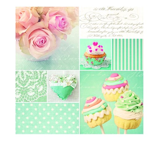 Serwetki deserowe 20 szt. Nuova R2S Napkins muffin i róża kod: 414 VICU