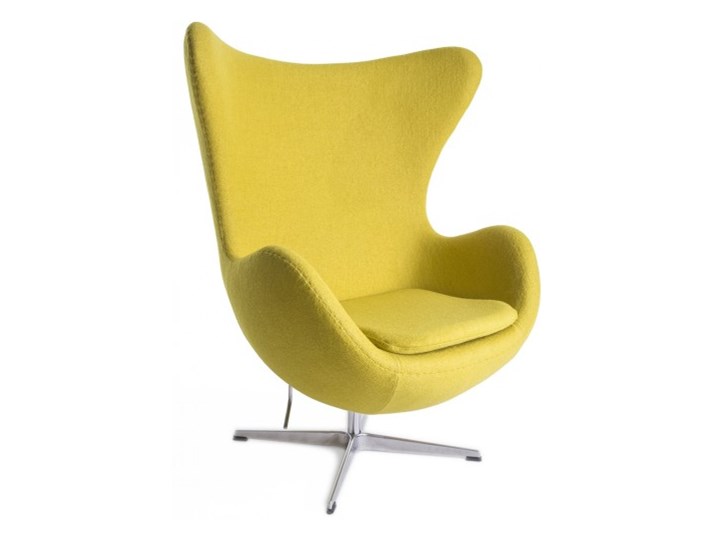 Musztardowy Fotel JAJO Inspirowany Projektem Egg Chair