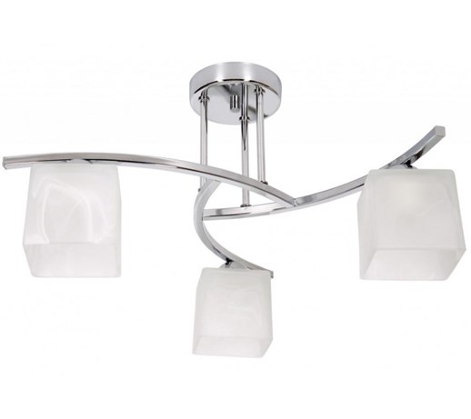 Lampa Wisząca Sufitowa Chrom Szklane Klosze