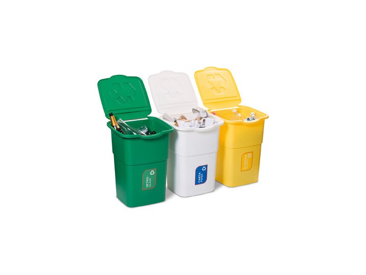 Kosz do segregacji odpadów Eco 3 Master 50 l, 3 szt.