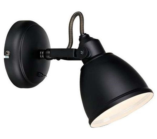 Industrialna LAMPA ścienna FJALLBACKA 105814 Markslojd regulowana OPRAWA metalowa KINKIET spot czarny priddy
