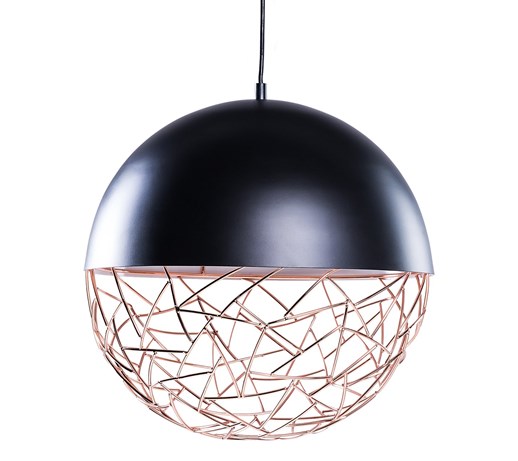 Lampa czarna - sufitowa - żyrandol - lampa wisząca - PADMA