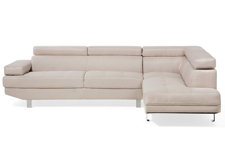 Sofa narożna tapicerowana beżowa NORREA
