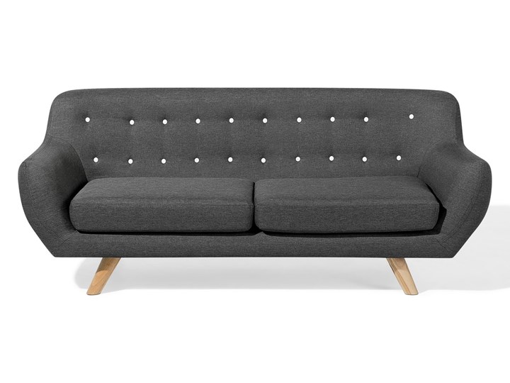 Sofa tapicerowana trzyosobowa ciemnoszara BODO