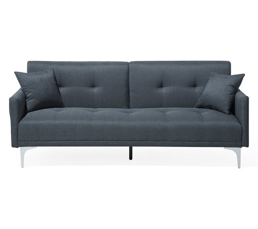 Sofa z funkcją spania tapicerowana granatowa LUCAN