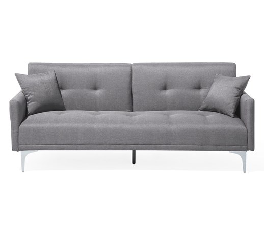 Sofa z funkcją spania szara - kanapa rozkładana - wersalka - LUCAN