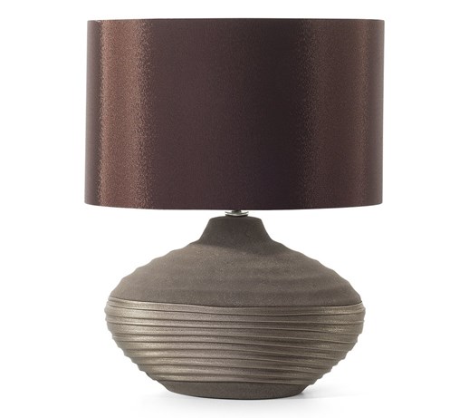 Nowoczesna lampka nocna - lampa stojąca - brązowa - LIMA