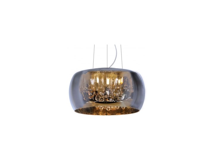 WYS.24H! Lampa z kryształkami Żyrandol kryształowy szklany klosz DORA Ø40CM glamour sopelki szkło chromowane kula