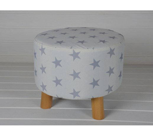 PUFA TABORET DREWNIANE NOGI SCANDI VINTAGE 40CM