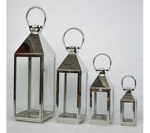 KOMPLET LATARNI METALOWYCH LAMPA SHABBY 4SZT