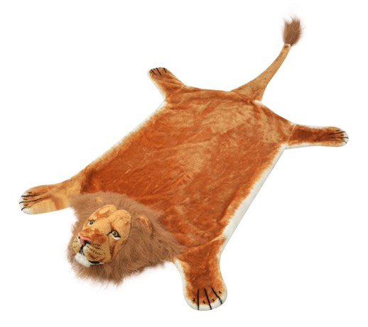 vidaXL Pluszowy dywan, lew, brązowy, 205 cm