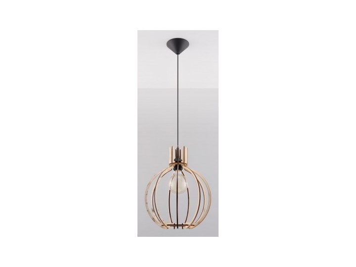 SOLLUX Innowacyjna Lampa Wisząca ARANCIA Naturalne Drewno Stylowy Zwis Oświetlenie LED