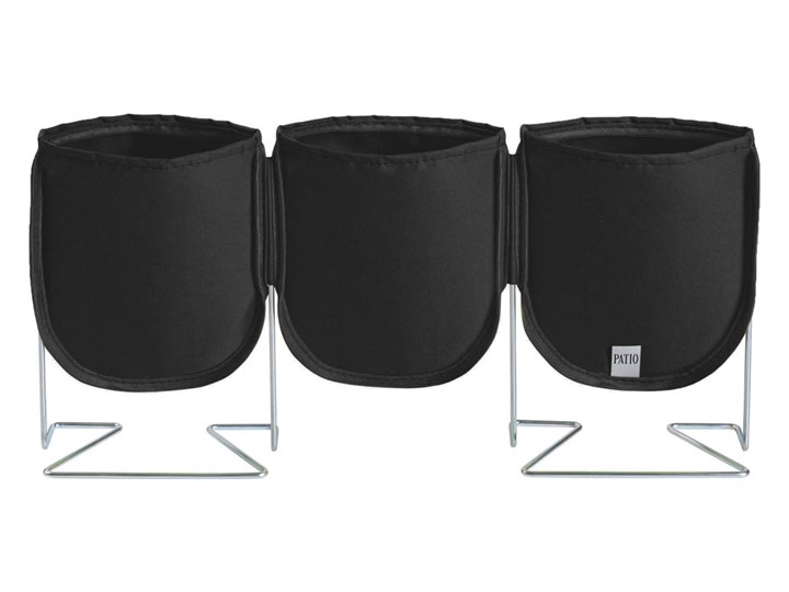 Doniczki Tre czarne 55 x 21 cm PATIO
