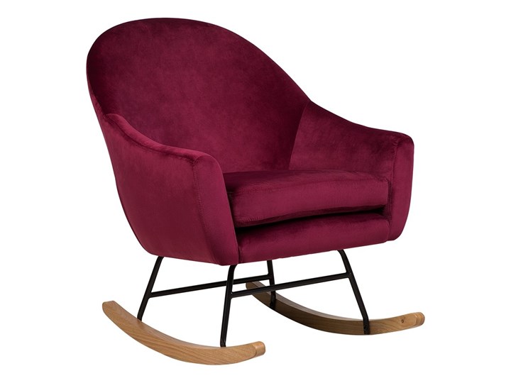Fotel bujany welur burgundowy OXIE